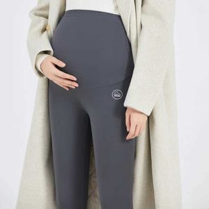 Moderskapsbottnar Hög midja graviditet Leggings Skinny Moderskapskläder för gravida kvinnor Belly Stöd Stickin Leggins Body Shaper Trousersl24026