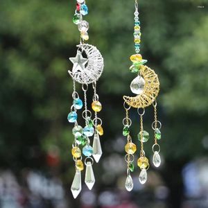 Decorative Figurines Crystal Suncatchers Window Sun Catcher Hanging Prisms Moon Light Rainbow Suncatcher Ornament For Home Garden Wedding