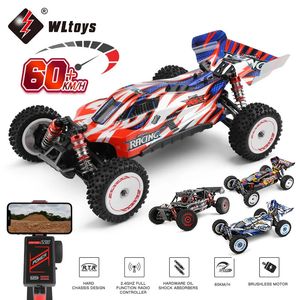 WLToys 124008 6 60kmh RC With 3S Battery Professional Racing 4WD sem escova elétrica de alta velocidade Drift Remote Control Toys 240411