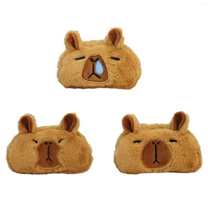 Plush Capybara Pencil Case Portable Cute Creative Makeup Pouch Penns Holder For Boys and Girls Child Teens Kids Home