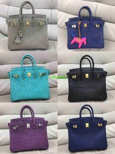 Bolsas bk 2530 bolsas de couro ostich sagas de luxo confiáveis saco de pele de avestruz sul -africana bolsa feminina de couro genuíno carregando 25 saco de platina kk os tem logotipo hbink6