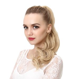 womens strap invisible and traceless multi-color long curly synthetic fiber fake Wig ponytail hair