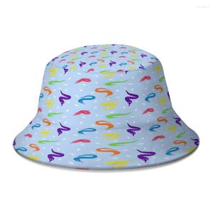 弦のベレツワーム弦のベイビーバケツ帽子hor of of men teenager foldable bob fisherman hatsパナマキャップストリート