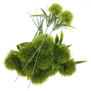 Dekoratif çiçekler 12 adet yapay karahindiba düğün plastik simülasyon süslemesi bitkileri için sahte karahindiba