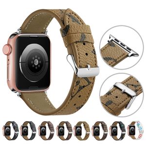 Luxury Apple Watch Band 38 40 41 42 44 45 mm Flower Leather Watchs Strap armband för IWATCH 8 7 6 5 4 SE Designer Watchbands LX00510 L01