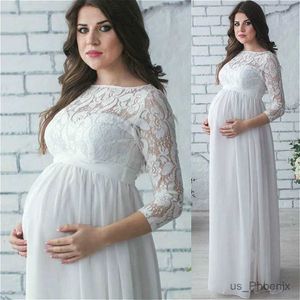 Maternity Dresses Women Pregnant Maternity Dress Pregnancy Clothes Long Sleeve Lace Party Maxi Dress Maternity Clothes for Photography Props