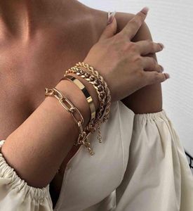 Nowa prosta łańcuch bransoletki modowa mieszanka mody i dopasowana bransoletka wydrążona w stylu dekoracji ręcznej 2365565