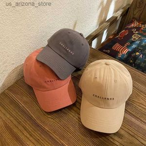 Ball Caps Womens baseball cap spring summer letter embroidery sun snapshot sun hat casual hip-hop dad hat Q240425