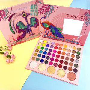 Shadow Igoodco Children's Cartoon Peacock 65 Kolor Pearl Matte Carzy Multicolor Large Plate Palett Palette Makijaż