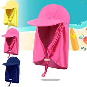 Halsdukar flerfärgade barn anti-UV Sunscreen Hat Creative Nylon Breattable Child Beach Cap Swimming Outdoor Large Brimmed Summer