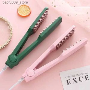 Curling Irons Professional Curling Iron Ceramic 3D Mesh Curler Tool Tool Tool Tool Flat Iron تصميم الحديد Q240425