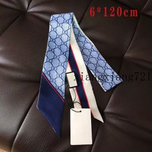 2024 Popular designer women's scarf, stylish G letter replica handbag scarf, tie, hair bundle, 100% silk material