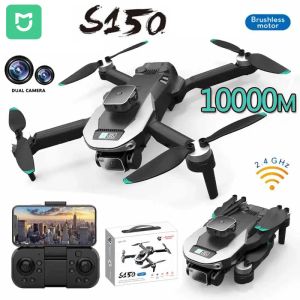 Drones Mijia S150 Mini Drone 4K Professional 8K HD Двойная камера Уклонение от предотвращения оптического потока без ровновые игрушки RC Quadcopter Toys