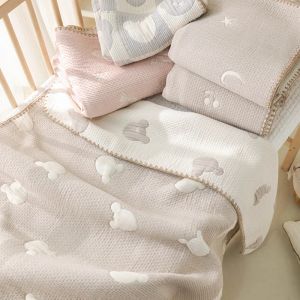 sätter baby filtar nyfödd bomull mjuk kast filt spädbarn swaddle wrap baby mottagande filt crib sängkläder täcken barnvagn