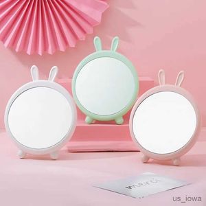 Mirrors Korean Makeup Mirror Cosmetic Mirror Cute Bunny Bear Student Dormitory Small Cute Mirror Desk Desktop Wall Mirror Ins Decor