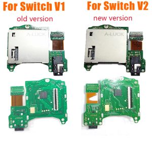 プレーヤーユニバーサルスイッチV1 V2コンソールゲームパッドゲームホストカード交換リーダーソケットとイヤホンPCBボード修理アクセサリ