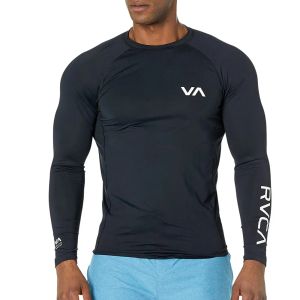 T-Shirts Surf Wear Clothing Männer Langarm UV Sunswimming eng T-Shirt Rashguard Fitnessstudio Sets Hautausschläge Häuten Surfenanzug Tauchen