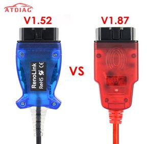 Renolink V152 Car Diagnostic Cable KeyEcmuchprogrammer V187 OBD2 ECUプログラマーfor Renolink9484960