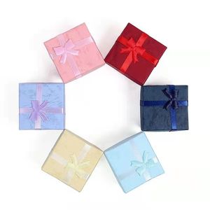 48pcs jewelry gift box for ring size 4*4*3cm mix color