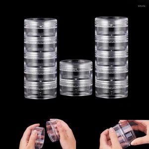 Storage Bottles 36Pcs 5g-10g Stackable Creams Jars Travel Clear Boxs Empty Cosmetic Container For Jewelry Nail Art Eyeshadow Crafts