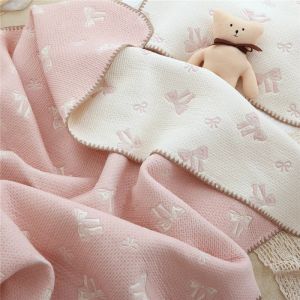 Ställer in baby filt nyfödd swaddle wrap soffa kast filtar mjuk andas 100% bomullsvagn spjälsäng mottagande filt sängkläder täcke