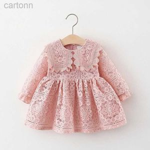 Vestidos de menina Primavera Autumn Toddler Girl Babys Roupas Traje de renda infantil para roupas recém -nascidas Roupas 1º aniversário Vestido de princesa D240425