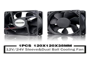 120mm 12cm 12038 fläkt 12v 24v 120mm120mm38mm fläkt DC Brushless Cooling 120x120x38mm 2pin PC Computer Case Cooler8195496