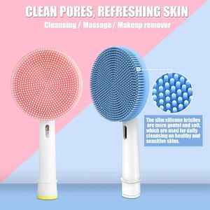 2024 Electric Toothbrush Replacement Brush Heads Facial Cleansing Brush Head Electric Silicone Cleansing Head Face Skin Care ToolsFacial Cleansing Brush Head