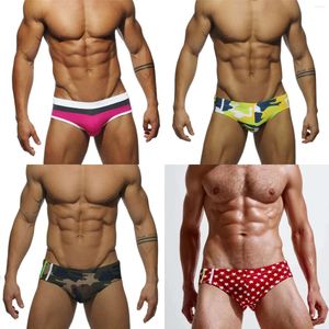 Costumi da bagno maschi maschi d'acqua repellente per nuoto slips tronchi per bagnare costumi da bagno gay s