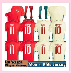 2024 2025 Wales football kit JAMES BALE 24 25 football kit JOHNSON N.W. ILLIAMS RODON T.ROBERTS CABANGO LEVITT MOORE THOMAS men's children's kit jersey