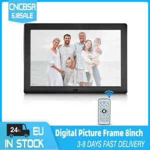 Frames CNCBSR 8 inch Digital Photo Frame 1280*800 Desktop Electronic Album IPS Screen Support Photo/Video/Music/Clock/Calendar Function