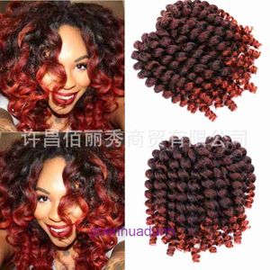 Genuine hair wigs online store Wand curl gradient dirty braid chemical fiber wig