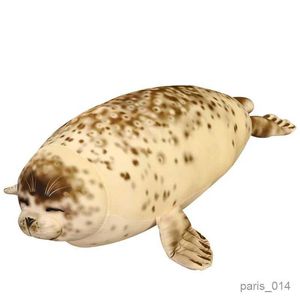 Fyllda plyschdjur Giant Simulation Sea Lion Plush Toy Soft Fyled Animal Seal Pillow Betyg Sleeping Doll Lovely Cushion Gift for Baby