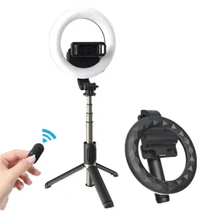 Sopa serin dier yeni kablosuz bluetooth selfie sopa ile 6 inç LED halka fotoğrafçılık IPHEPLED IPHEPLE için Hafif Katlanabilir Tripod Monopod Android