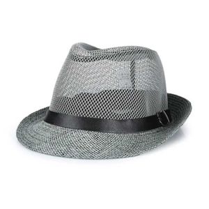 Wide Brim Hats Bucket Hats Summer linen breathable Sunhat jazz hat small outdoor sun hat mens belt C western cowboy hat Panama hat J240425