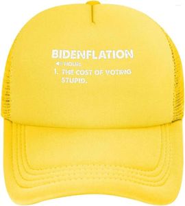 Caps de bola Bidenflation O custo de votar estúpidos chapéu ajustável moda engraçada Moda adulta Mesh Baseball Cap para homens Mulheres