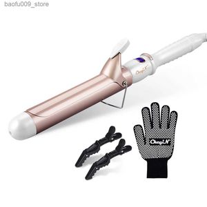 Curling Irons CkeyiN 32mm 38mm Womens Electric curler Professional Ceramic Curling Iron Adjustable Temperature Hair Styling Tool Q240425