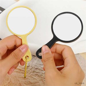 Mirrors Portable Handheld Mirror Key Chain Mini Round Mirror Pocket Compact Makeup Cosmetic Mirror With Key Ring WomenS Bag Pendant