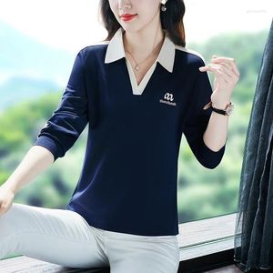 Женские поло в высококачественных женских рубашках Polo Fashion V Sece Tops Tops Crasual Женщины-поворотные воротнички против оборота рубашки