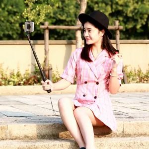 Çubuklar Benro SC1 Selfie Stick Stick Fiber Masaüstü Tripod Küçük Cep Telefonu Tutucu Tiktok İPhone GoPro Live Video