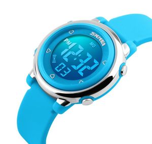 SKMEI 어린이 시계 LED 디지털 스포츠 relojes mujer 소년 여자 패션 어린이 만화 젤리 방수 relogio feminino 20186976110