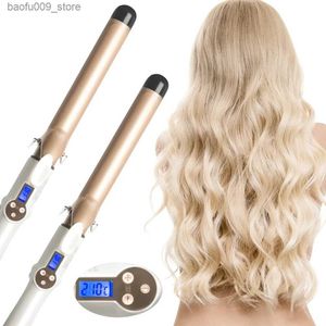 Curling Irons de 13-38mm Genuine Electric Professional Cerâmica Curler LCD Caminhão Ferler de Iron Curler Ferramenta de cabelo moda Q240425