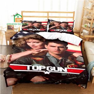 Defina o Conjunto de Casta de Tampa de Tampa de Padrão de Lutador de Gunos Top Gun para crianças Conjunto de Cama de Cama de Cast