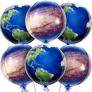 Decoração de festa 6pcs/set big globe baloons galaxy terra de dia