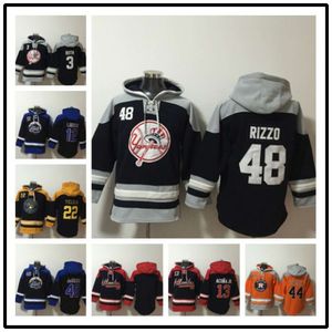 Maglie da baseball Nuove versioni con cappuccio da cappuccio 2022 Ricambio ricamato Pullover maschile con peluche e con cappuccio denso