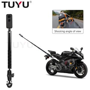 Aksesuarlar Tuyu Motosiklet Bike Görünmez Selfie Stick Monopod Tolbar Montaj Braketi GoPro Max Insta360 One RS X2 Kamera Aksesuarları