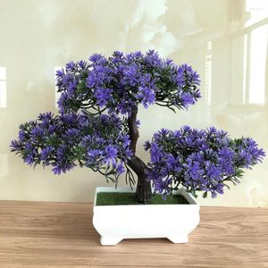 装飾的な花ganodermaツリーパインシミュレーションフラワー人工植物盆栽偽のグリーンポット植物飾りテーブルトップデコレーション