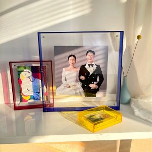 Frames Poster Doublesided Acrylic Picture Frame Creative Transparent Display Photo Frame Living Room Bedroom Desktop Ornament