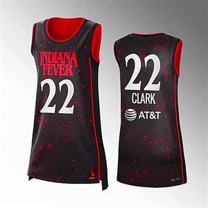 22 Caitlin Clark Indiana Fever Unisex 2024 Drrat Rebel Editon Vicrory Oyuncu Kırmızı Siyah Şarap Kırmızı Jersey