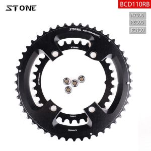 Parts STONE Alloy Double Chainring BCD 110mm 4 Bolts 46T 32T 48T 33T 50T 34T 54T for R7000 R8000 R9000 Road Bike Chainwheel Chain Ring